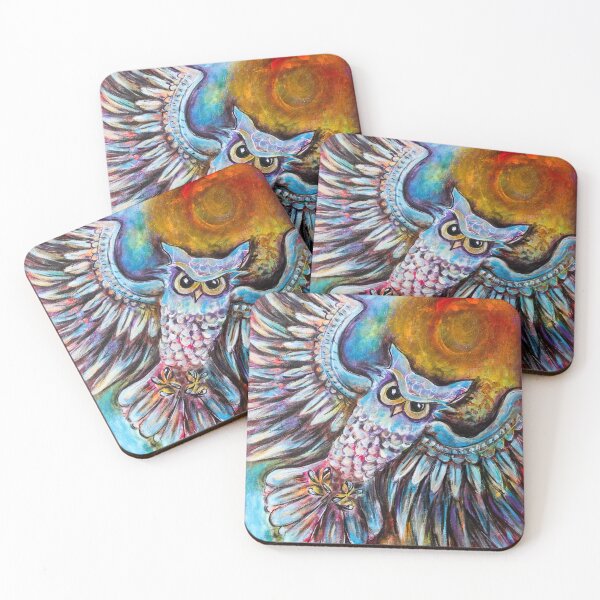 Item preview, Painted Owl in Flight designed and sold by heartsake.