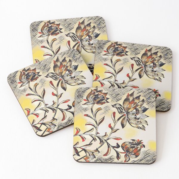 Item preview, Three stages of blooming flowers designed and sold by GenevieveDArt.