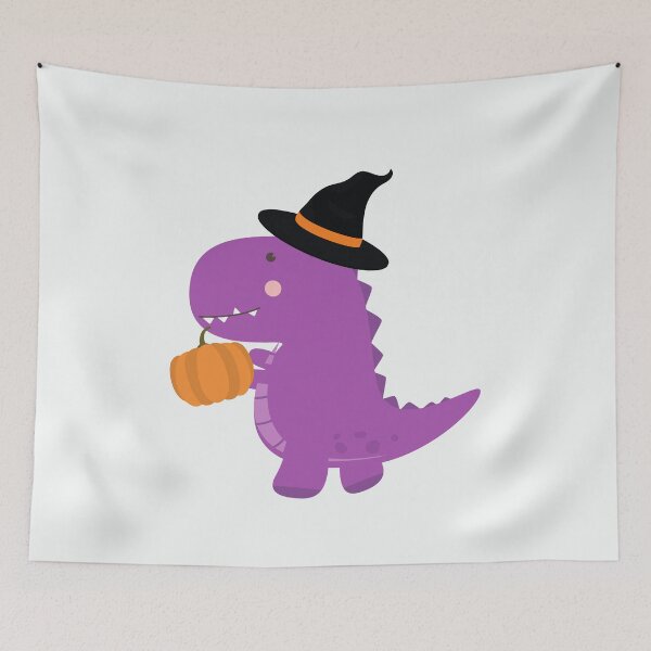 Item preview, Halloween Dinosaur Witch Pumpkin designed and sold by ZazzyPumpkin.