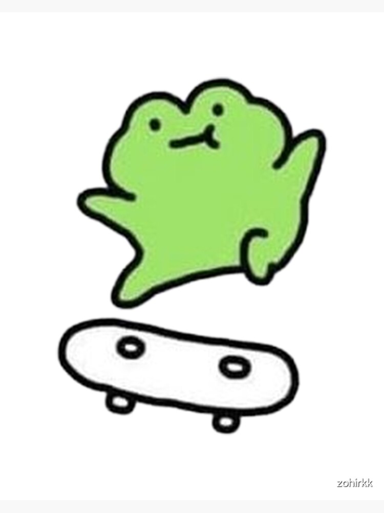 Skateboarding Frog  Art Board Print for Sale by zohirkk