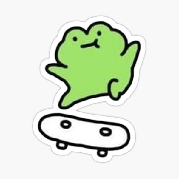 Skateboarding Frog  Sticker for Sale by zohirkk