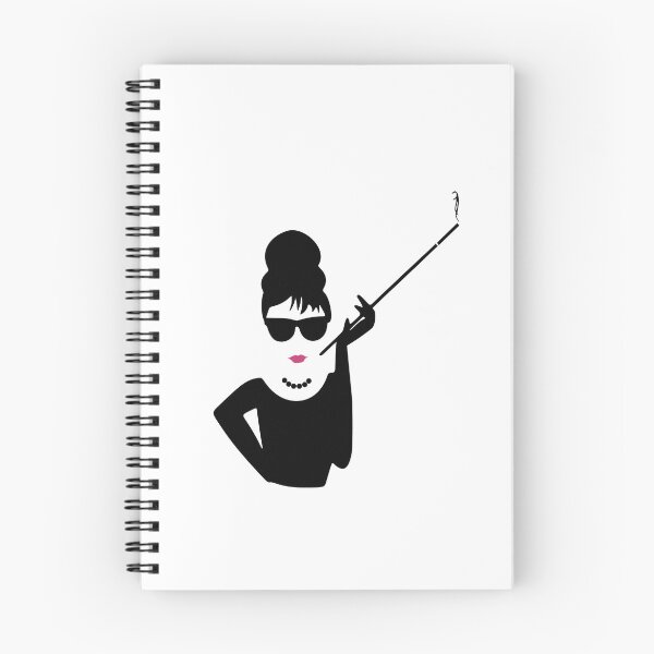 Item preview, Audrey Hepburn Smoking / Smoking Lady with Matte Pink Lipstick designed and sold by NameThatShirt.