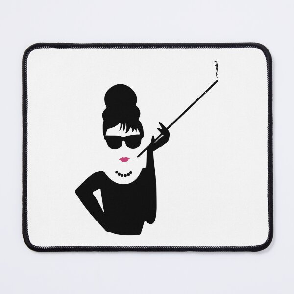 Item preview, Audrey Hepburn Smoking / Smoking Lady with Matte Pink Lipstick designed and sold by NameThatShirt.