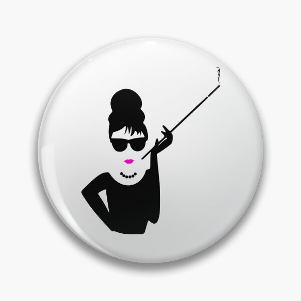 Item preview, Audrey Hepburn Smoking / Smoking Lady with Bright Pink Lipstick designed and sold by NameThatShirt.