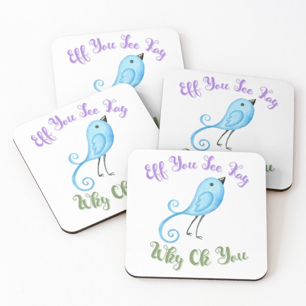Item preview, Eff You See Kay Why Oh You - Watercolor Bird Design  designed and sold by LovenLaughter.