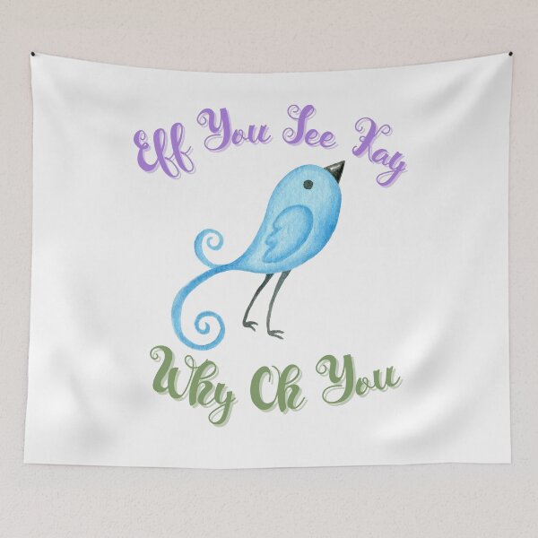 Item preview, Eff You See Kay Why Oh You - Watercolor Bird Design  designed and sold by LovenLaughter.