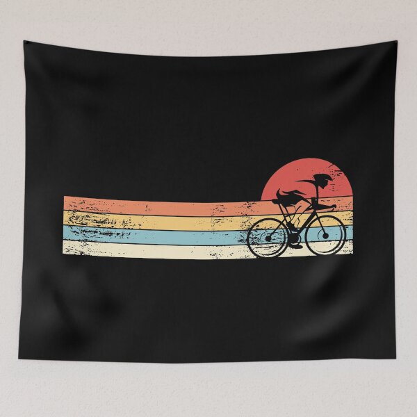 Item preview, Cycling retro style sunset for cyclist designed and sold by Pau Baz.