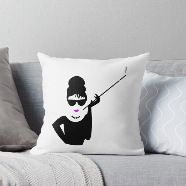 Item preview, Audrey Hepburn Smoking / Smoking Lady with Purple Lipstick designed and sold by NameThatShirt.