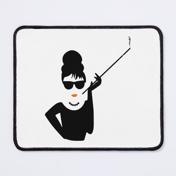 Item preview, Audrey Hepburn Smoking / Smoking Lady with Orange Lipstick designed and sold by NameThatShirt.