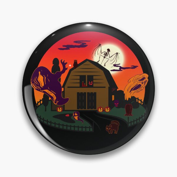 Item preview, Scary Halloween Barn on a Full Moon night designed and sold by BtheLight.