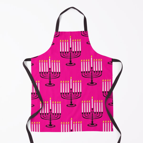 Item preview, pink menorah hanukkah jewish purim print designed and sold by Gossip Rag.