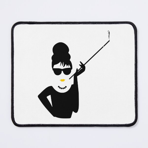 Item preview, Audrey Hepburn Smoking / Smoking Lady with Yellow Lipstick designed and sold by NameThatShirt.
