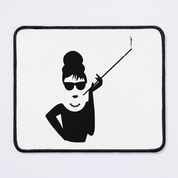 Item preview, Audrey Hepburn Smoking / Smoking Lady with Black Lipstick designed and sold by NameThatShirt.