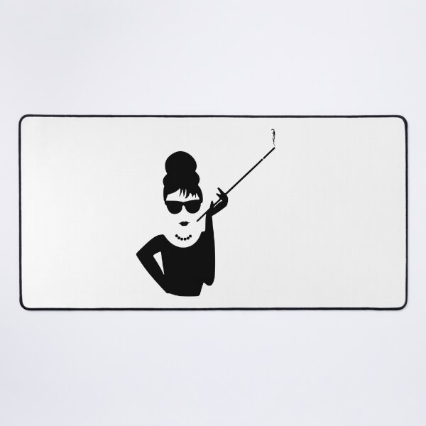 Item preview, Audrey Hepburn Smoking / Smoking Lady with Black Lipstick designed and sold by NameThatShirt.