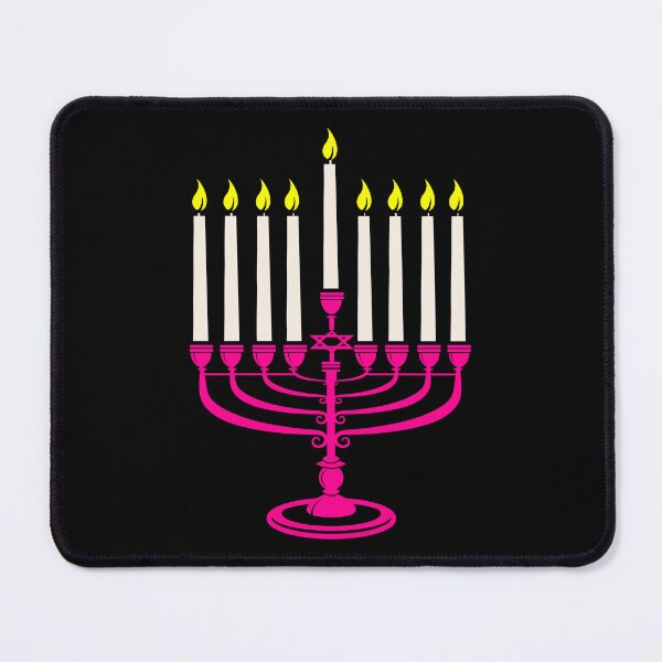 Item preview, hot pink menorah hanukkah designed and sold by Gossip Rag.