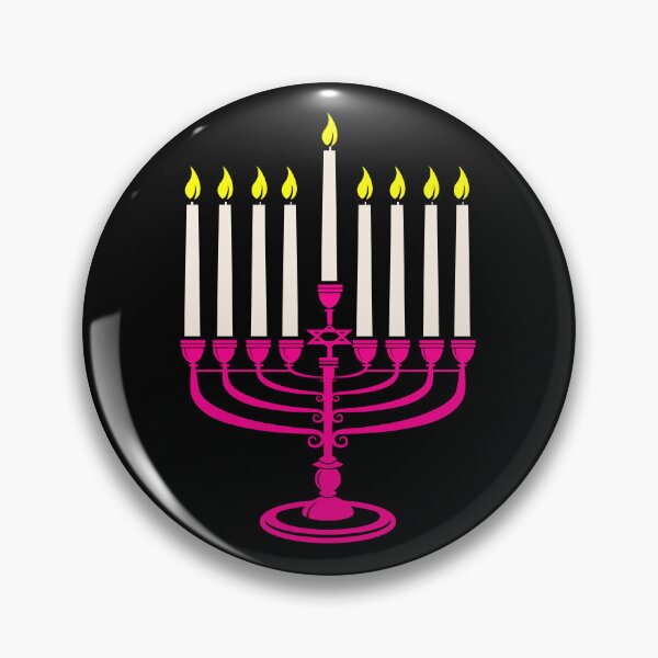 Item preview, hot pink menorah hanukkah  designed and sold by Gossip Rag.