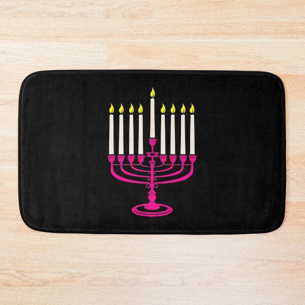 Item preview, hot pink menorah hanukkah  designed and sold by Gossip Rag.