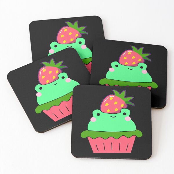 Item preview, Strawberry Themed Frog Cupcake designed and sold by Porosenok.