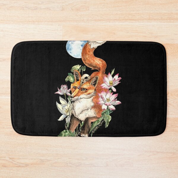 Item preview, Fox Watercolor Art - Lotos Painting - Fox Illustration designed and sold by ArtProvocation.