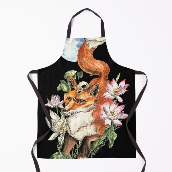 Item preview, Fox Watercolor Art - Lotos Painting - Fox Illustration designed and sold by ArtProvocation.
