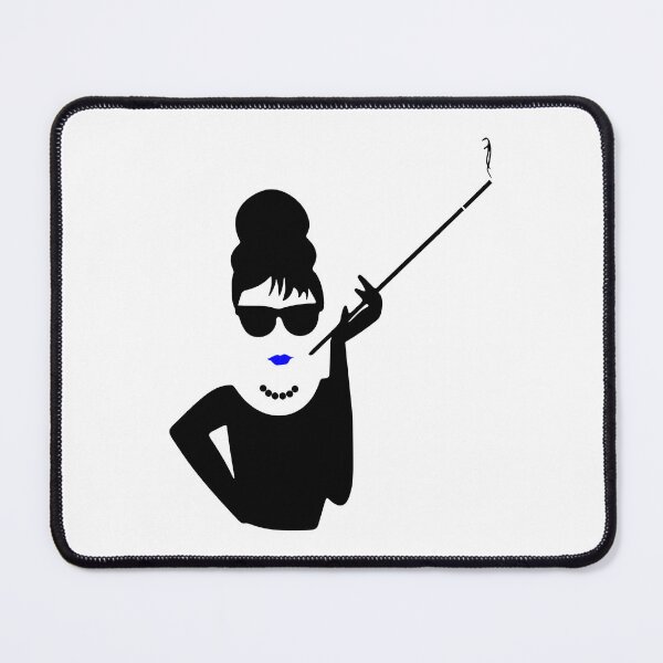 Item preview, Audrey Hepburn Smoking / Smoking Lady with Blue Lipstick designed and sold by NameThatShirt.