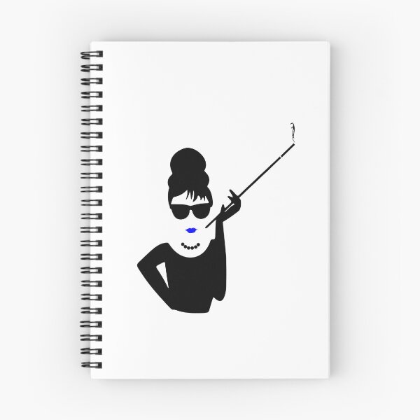 Item preview, Audrey Hepburn Smoking / Smoking Lady with Blue Lipstick designed and sold by NameThatShirt.