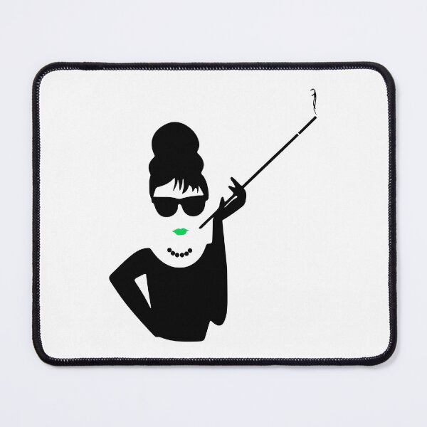 Item preview, Audrey Hepburn Smoking / Smoking Lady with Light Green Lipstick designed and sold by NameThatShirt.