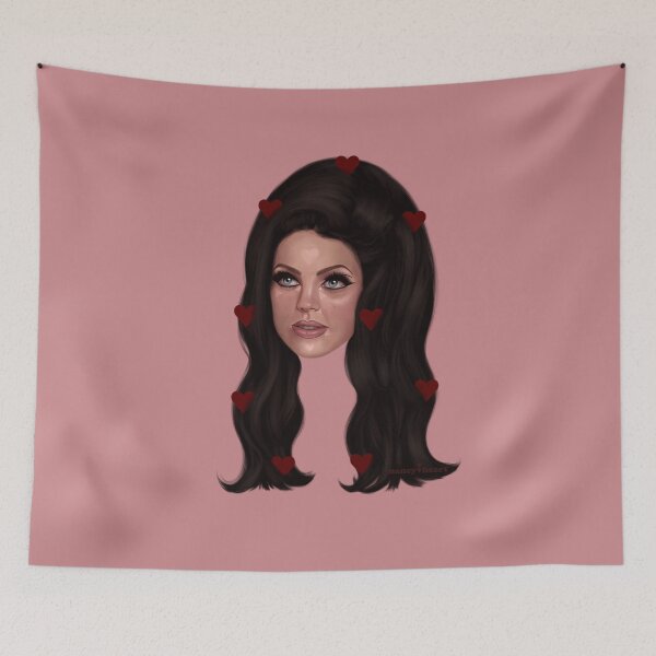 Item preview, Priscilla Hearts In Big Hair designed and sold by nancyvheart / thelamehuman.