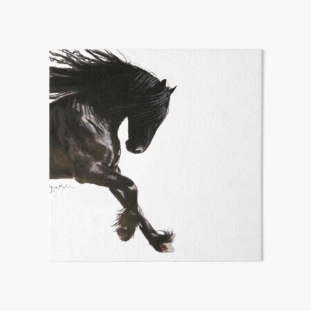 Horse PRiNT BLaCK FRieSiaN ' COOL DANCER ' by Shirley MacArthur Art Board Print