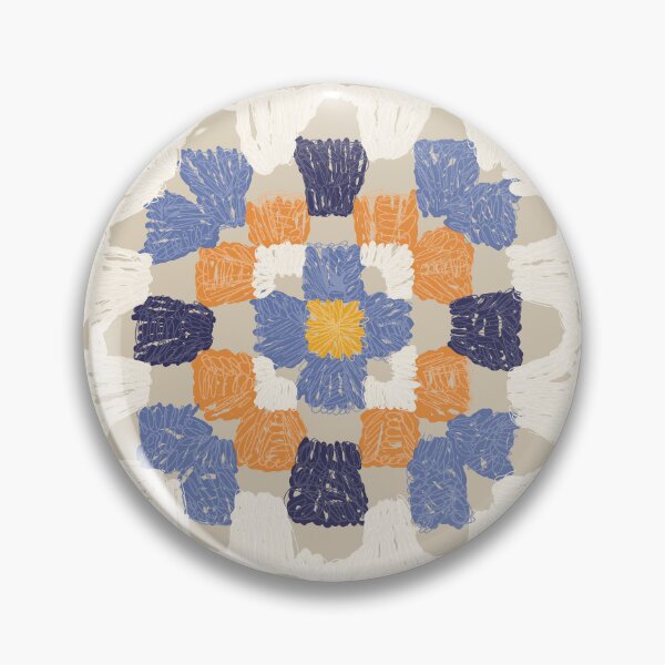 Item preview, Granny Crochet Square 1. Neutro, naranja y azul designed and sold by Dominiquevari.