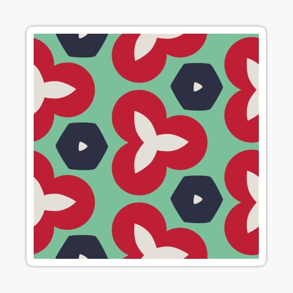 Geometric Flowers Sticker
