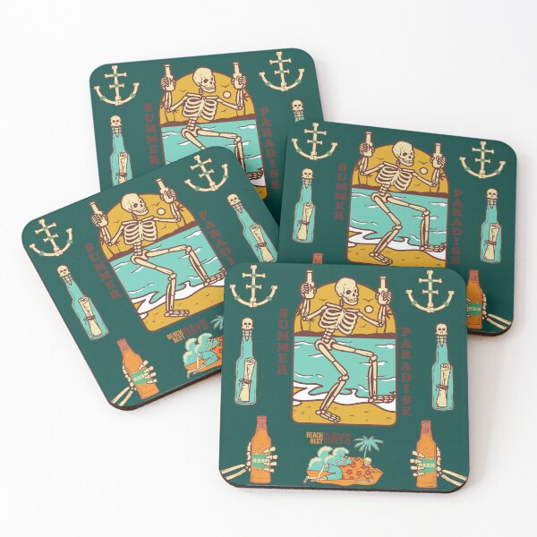 Item preview, Skeleton Vintage Summer Paradise Beach Best Day designed and sold by ArtOfStars.