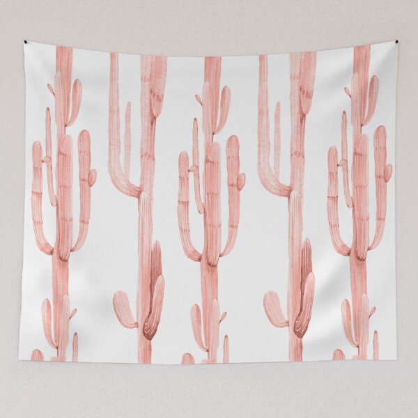 Item preview, Trendy Cactus Pink Coral Desert Cacti Pattern designed and sold by DesertDecor.