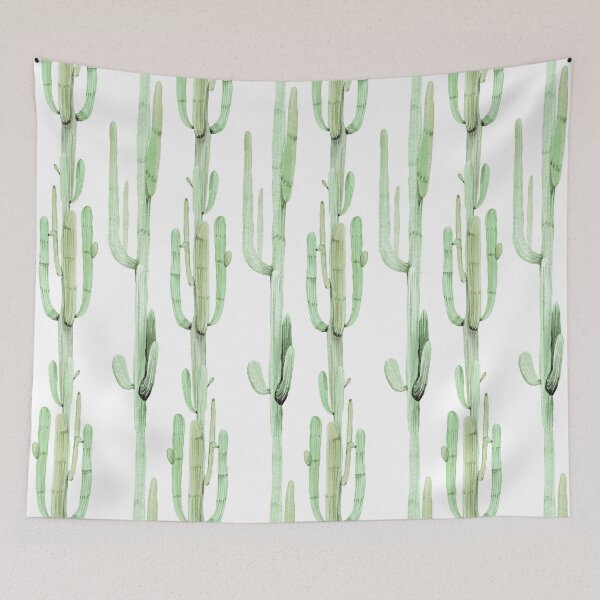 Item preview, Pretty Cactus Mint Green Desert Cacti Southwest Pattern designed and sold by DesertDecor.