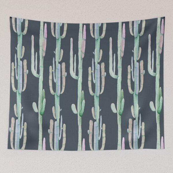 Item preview, Trendy Cactus Blue and Green Desert Cacti Southwest Pattern designed and sold by DesertDecor.