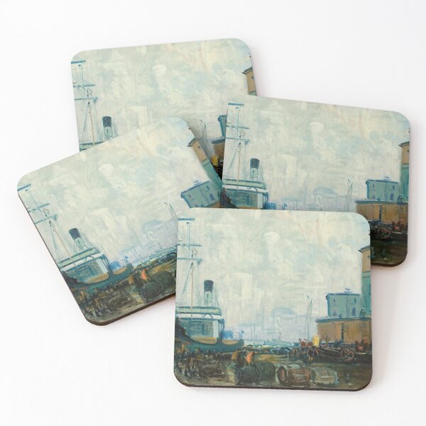 Item preview, Boston Dock Scene - Arthur Clifton Goodwin designed and sold by Vintage Wall Art.