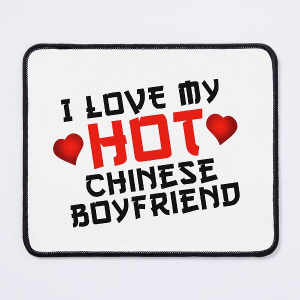 Item preview, I Love My Hot Chinese Boyfriend Bf Essential Tee Design Black designed and sold by knapst.
