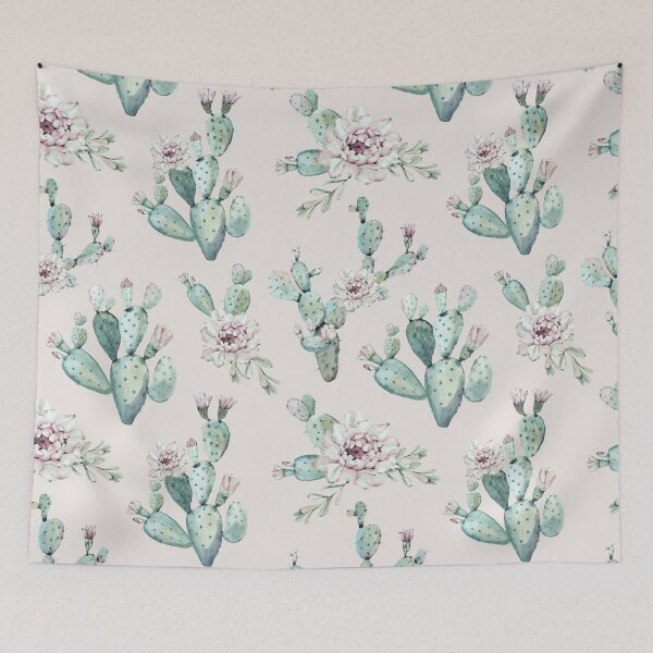 Item preview, Trendy Cactus Pink and Green Blue Desert Cacti Southwestern Pattern designed and sold by DesertDecor.