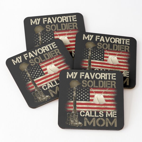 Item preview, My Favorite Soldier Calls Me Mom Proud Army Mom American Flag Gift designed and sold by Simeon	 Dorelus.