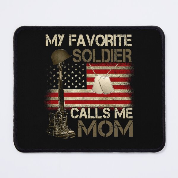 Item preview, My Favorite Soldier Calls Me Mom Proud Army Mom American Flag Gift designed and sold by Simeon Dorelus.