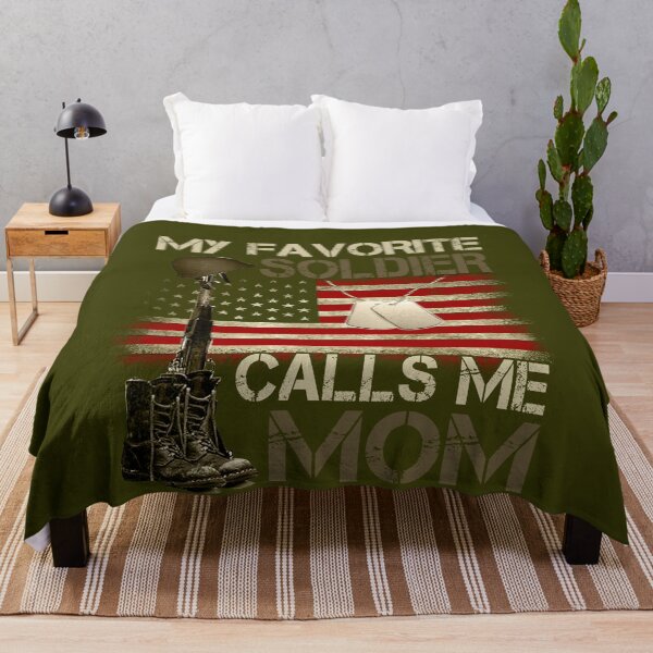 Item preview, My Favorite Soldier Calls Me Mom Proud Army Mom American Flag Gift designed and sold by Simeon Dorelus.