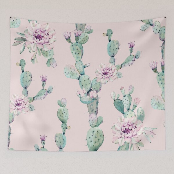 Item preview, Trendy Cactus Pink Desert Cacti Home Decor Pattern designed and sold by DesertDecor.