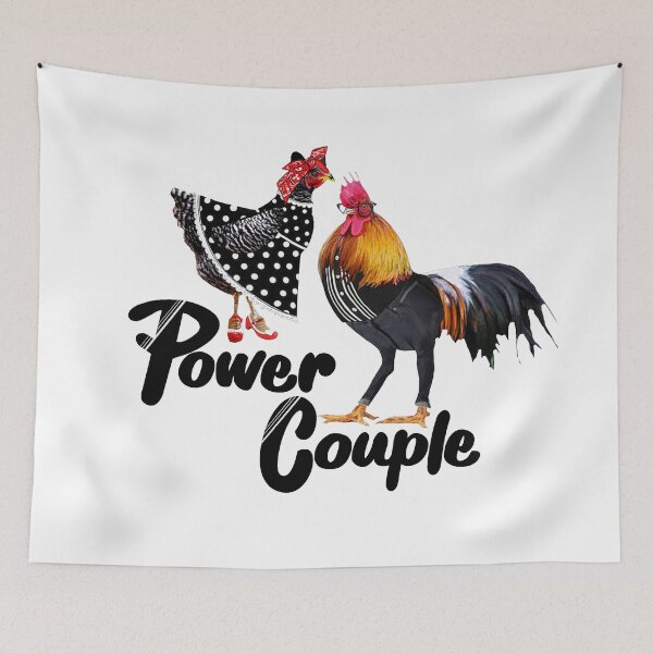 Item preview, Rockabilly Rooster and Hen power couple  designed and sold by saint-shores.