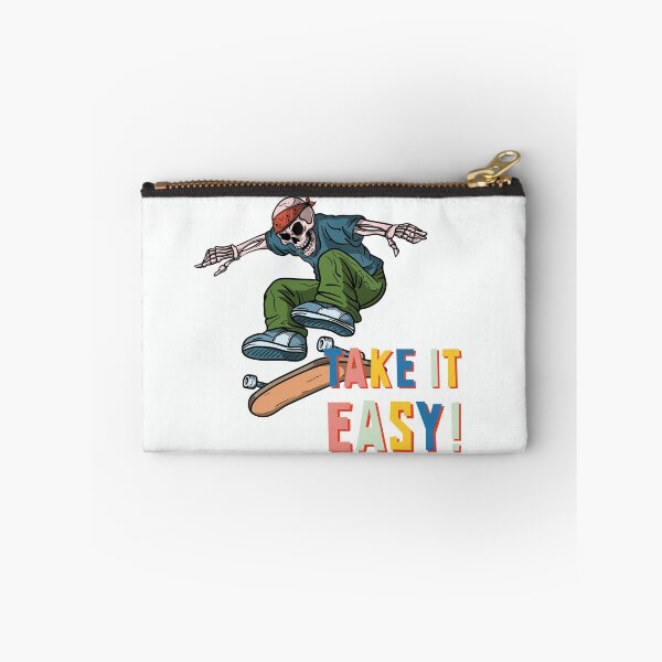 Item preview, Take It Easy - Skateboard Skeleton Motivational Quote designed and sold by ArtOfStars.