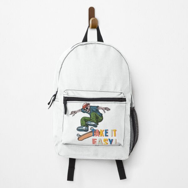 Item preview, Take It Easy - Skateboard Skeleton Motivational Quote designed and sold by ArtOfStars.