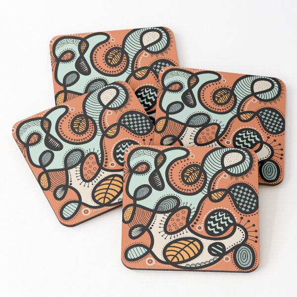 Item preview, Zentangle art in orange designed and sold by Zeewind.