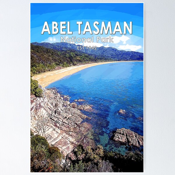 Item preview, Abel Tasman National Park New Zealand Vintage designed and sold by KrisSidDesigns.