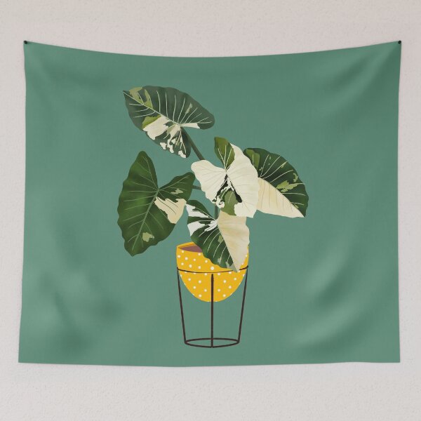 Item preview, Philodendron Burl Marx Variegated on green designed and sold by Ana Moguš.