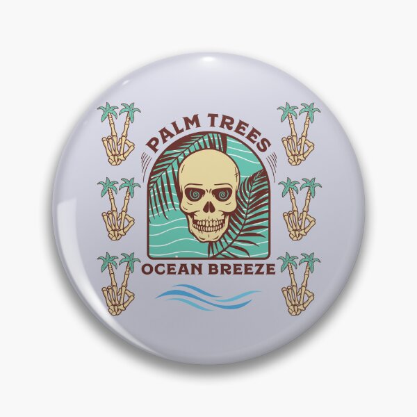 Item preview, Palm Trees Ocean Breeze - Skeleton Vintage Summer designed and sold by ArtOfStars.