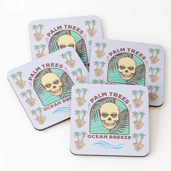 Item preview, Palm Trees Ocean Breeze - Skeleton Vintage Summer designed and sold by ArtOfStars.